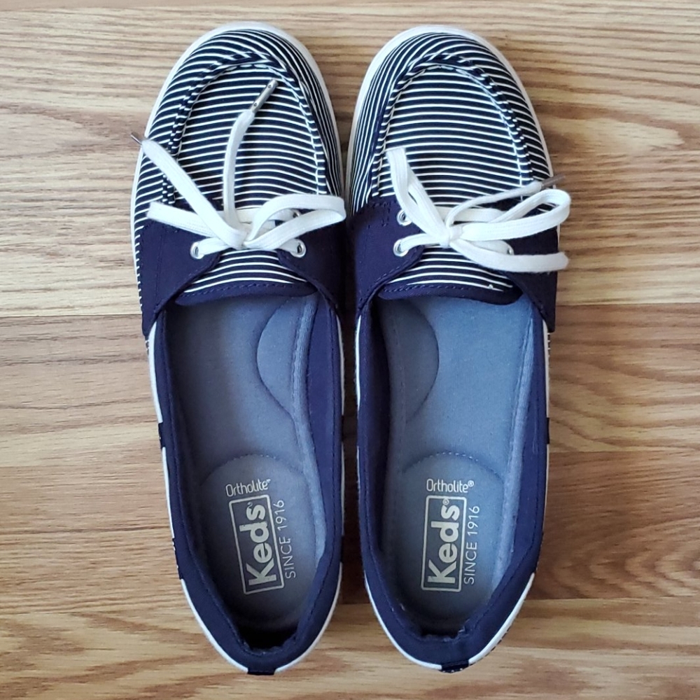 Keds Glimmer Navy Striped Shoes